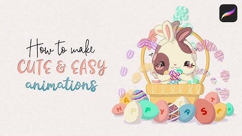 Procreate for Beginners. How to Animate. Tutorial: Cute and Easy Easter Bunny Illustration
