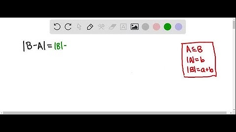 Let A and B be finite sets such that A ⊆B,|A|=b,|B|=a+b . Find the cardinality of each set…