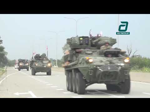 აშშ-ის სამხედრო ტექნიკის მარშირება - \"ღირსეული პატრნიორი\" 2020