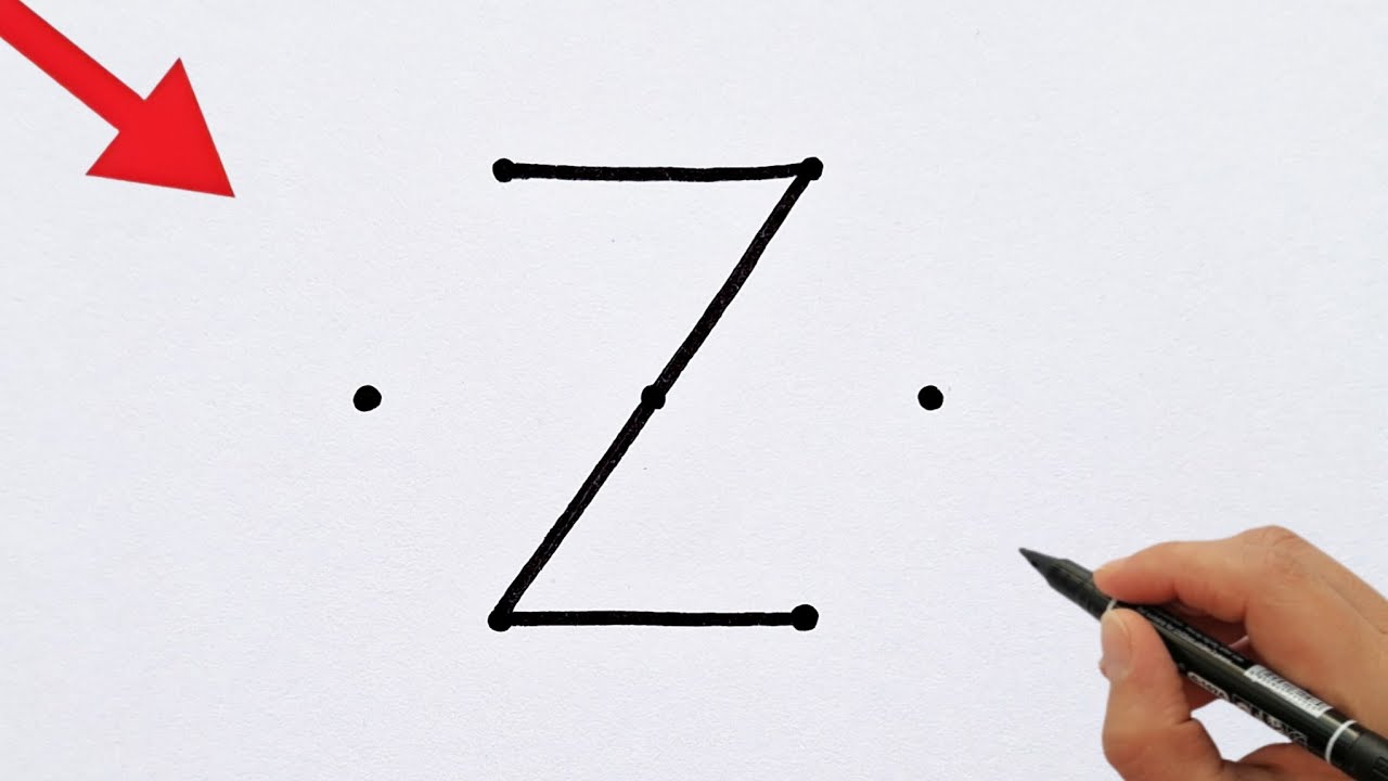 How to draw a beautiful drawing from letter Z | letter drawing | design ...
