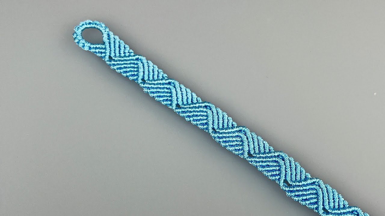 Thread bracelet making tutorial | Elegant Macrame Wave Bracelet with ...