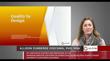 Quality by Design - Full Length Intro Video - Tom Buchanan & Allison Orechwa