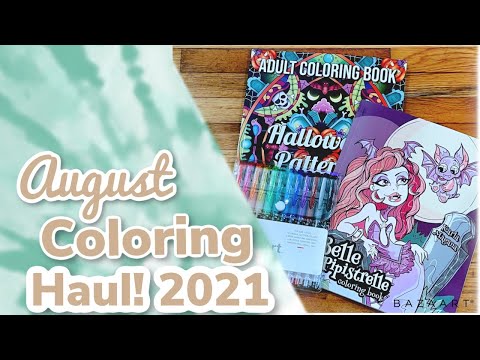 Super Fun August Coloring Books And Supply Haul 2021!