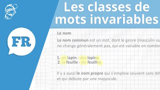 Allô prof - Les classes de mots invariables
