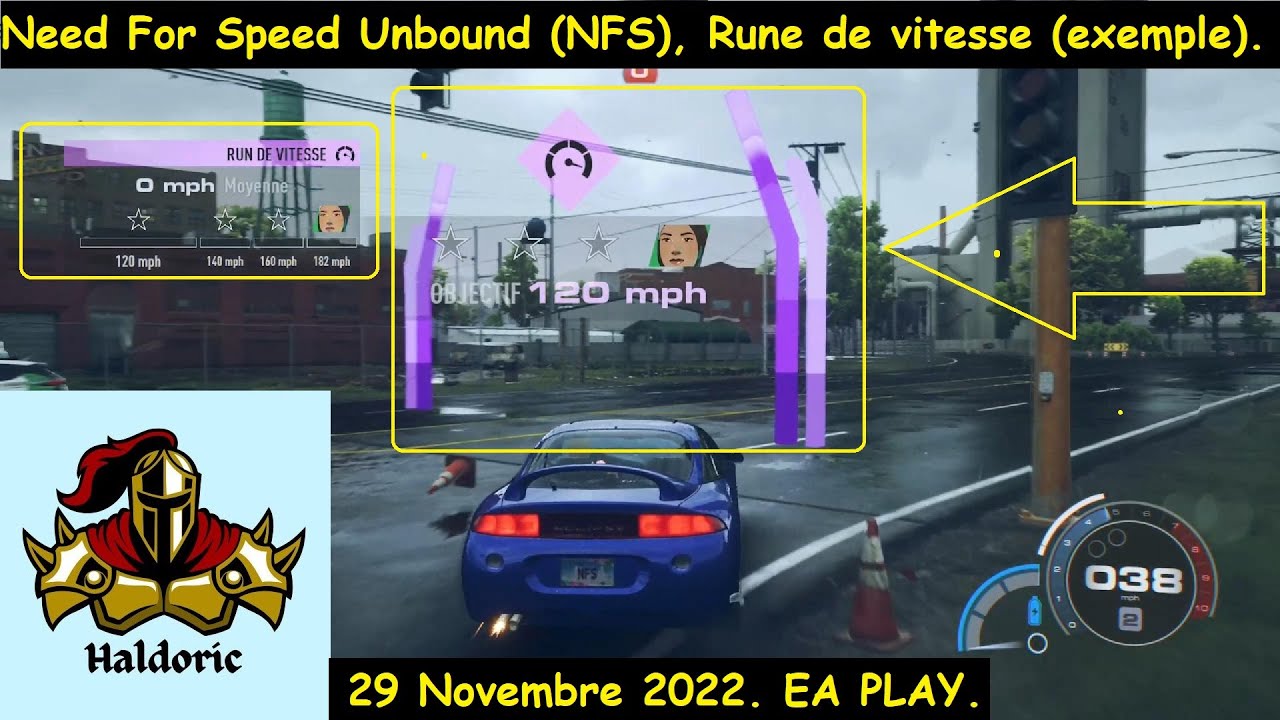 Need For Speed Unbound (NFS), Rune de vitesse (exemple). - YouTube