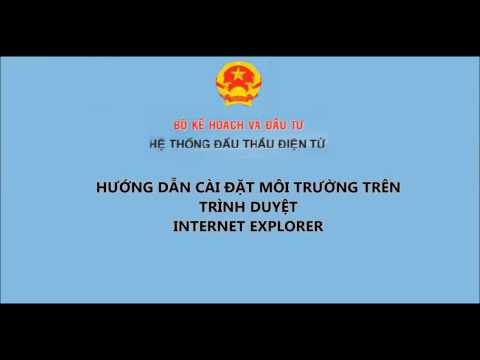 Video Hướng dẫn cài đặt môi trường hệ thống đấu thầu điện tử - youtube