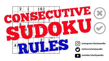 Consecutive Sudoku Rules