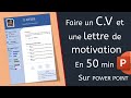  faire un cv personnalis et une lettre de motivation