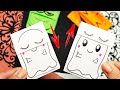 3 DIY Блокнотик меняющий лицо Из 1 листа бумаги! Поделки на Хэллоуин