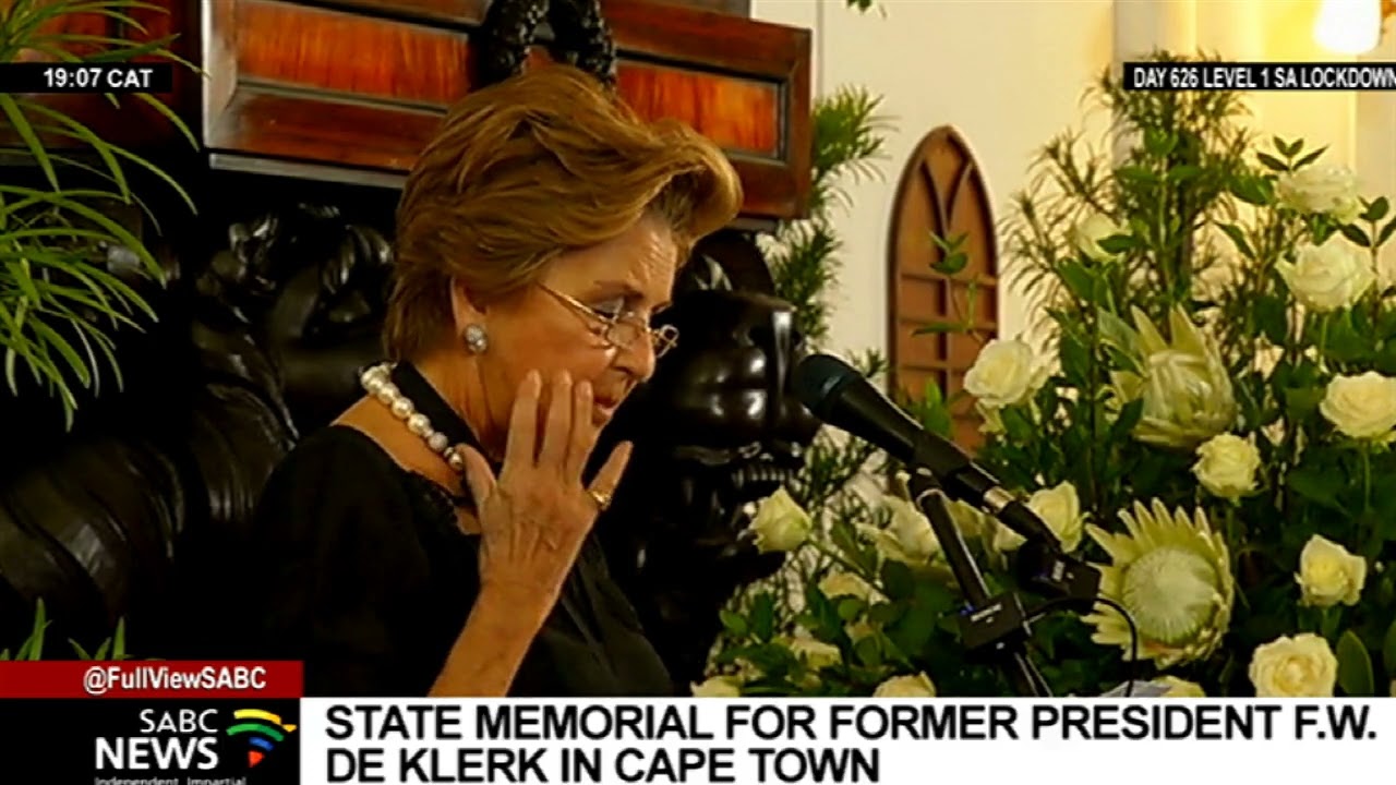 State memorial service held for FW de Klerk - YouTube