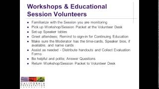 2015 Preservation Conference Volunteer Orientation