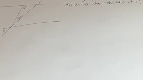 In the figure above, lines l1 and l2 are parallel and a=110. What is the value of b?