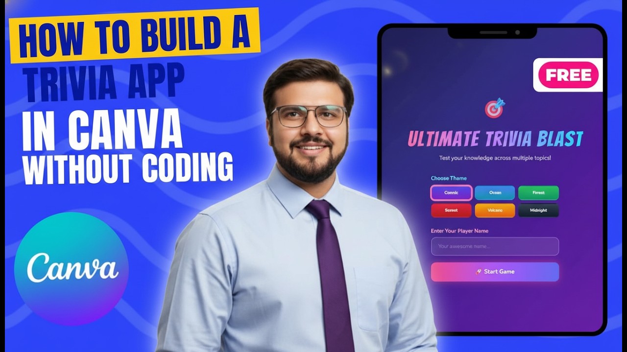How to Build a Trivia App in Canva Without Coding - YouTube