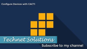 How to Configure Devices with CACTI RRDtool