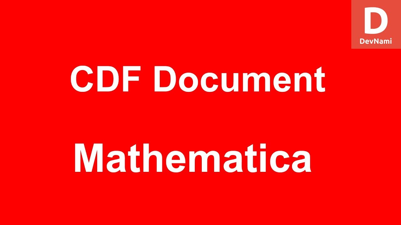 Mathematica Create Cdf Document