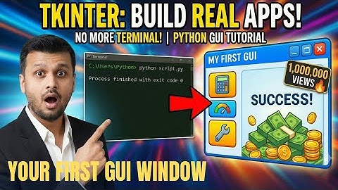 Create Your First Tkinter GUI Window | Python Desktop App Tutorial for Beginners (2025) | M4EP1