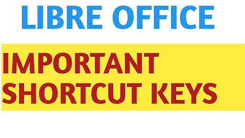Libre office questions |Libre ofiice shortcut keys |Ccc exam prepration in hindi
