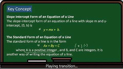 Rewriting linear equation from y = mx+b to Ax + By = C