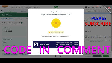 GFG POTD 28/08/2024 IN C++ MOST IMPORTANT INFORMATION | CODE IN COMMENT #geeksforgeeks #gfg #potd