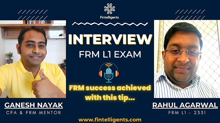 Cleared FRM L1 with Full Time Hectic Jobs | Rahul Agarwal | FRM Level 1 | #frm #frmexam