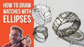 How I draw a watch with the help of ellipses