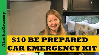$10 Be Prepared Car Emergency Kit...Dollar Tree Prepping Supplies