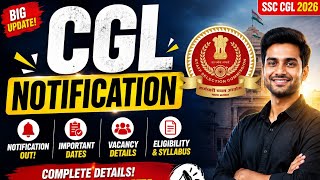 SSC CGL Notification ✅ 2026 Big changes in exam pattern 😯