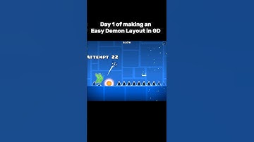 DAY 1 of Making an Easy Demon Layout! #gdlayout #geometrydash #gd
