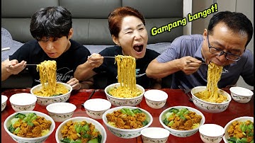 Gila! Keluarga Koreaku rakus banget makan Mie Ayam sampai bikin stres!🤯