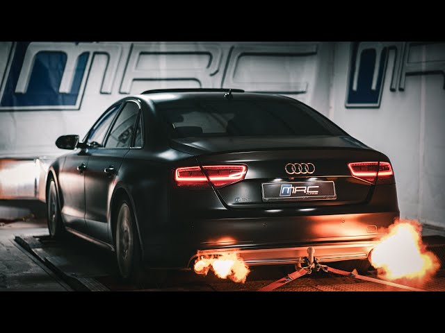 Audi S8 D4 - MRC Tuning Stage 2 with pops & bangs & flames class=