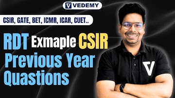RDT Example-CSIR | Previous Year Questions | By Virendra Singh | CSIR | GATE | DBT | ICMR | CUET