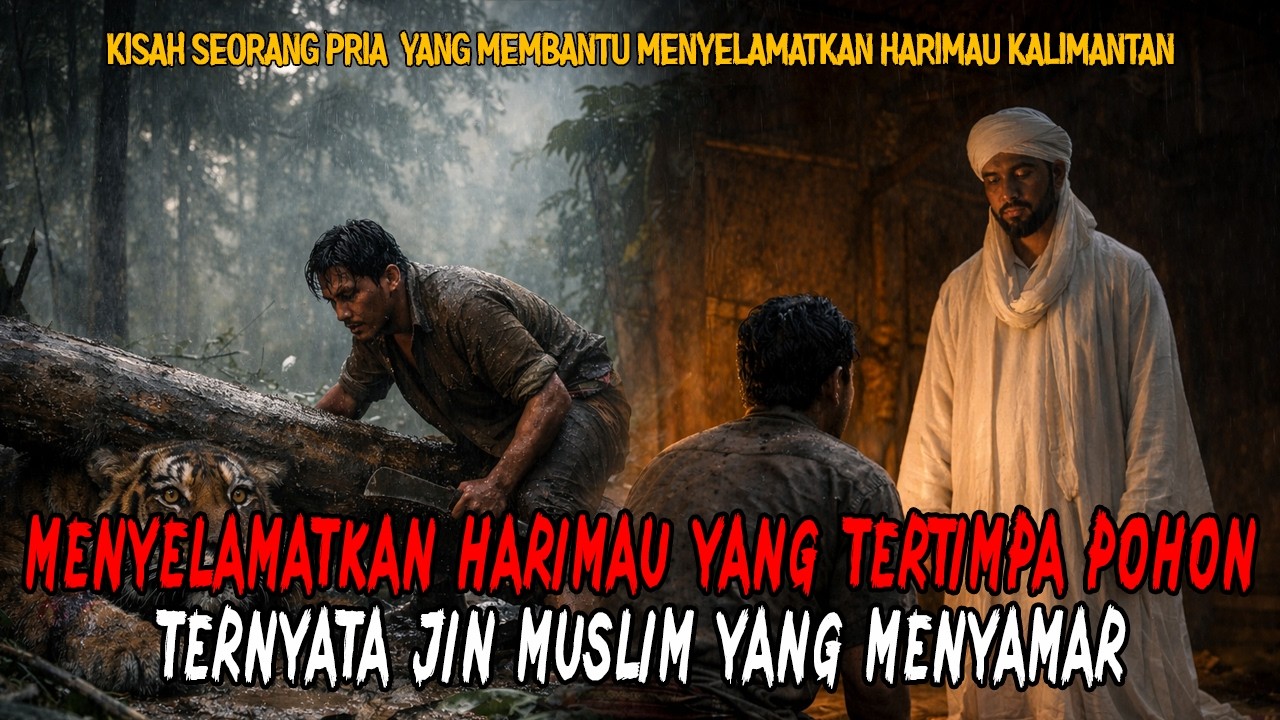 MENYELAMATKAN HARIMAU YANG TERTIMPA POHON TERNYATA JIN MUSLIM YANG MENYAMAR