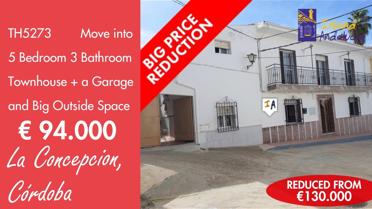 Продается таунхаус с 5 спальнями, 3 ванными комнатами, гаражом и большим участком в Андалусии, Ис...