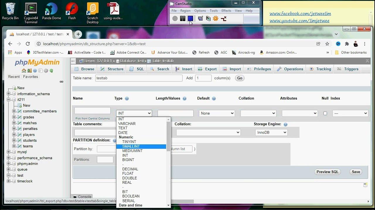 MySQL and PMA ~ Decimal Data Type - YouTube