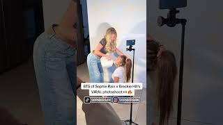 BTS of Sophie & Breckie Hill's viral photoshoot 🔥 #sophierain #bophouse #breckiehill #shorts #fypシ