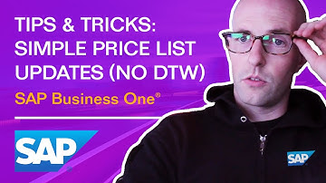Simple Price List Updates (No DTW) - SAP Business One: Tips & Tricks
