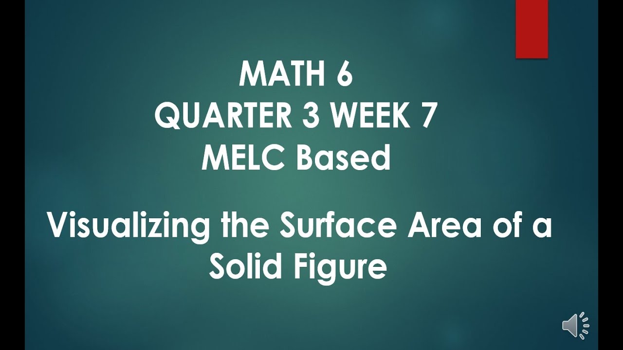 MATH 6 QUARTER 3 WEEK 7 VISUALIZING THE SURFACE AREA OF A SOLID FIGURE ...