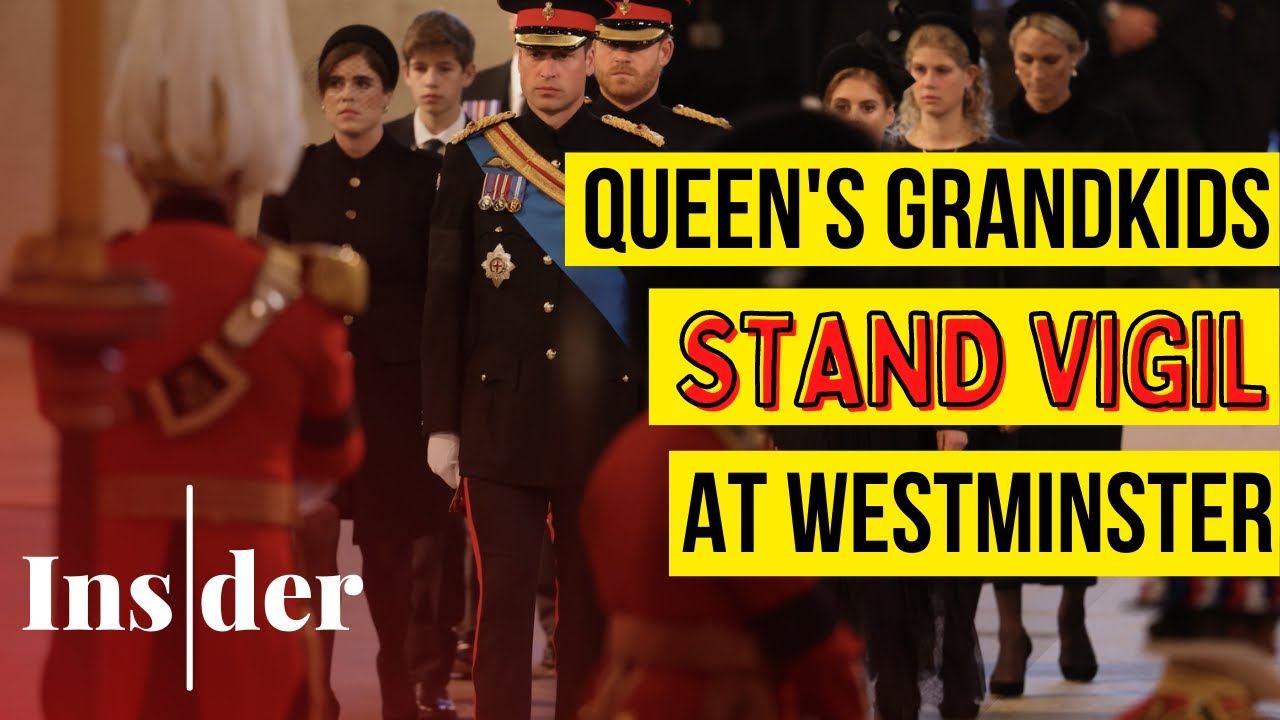 Queen Elizabeth II’s Grandchildren Stand Vigil At Her Coffin YouTube