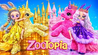 ZOOTOPIA 2: Glow Up de Judy y Gazelle a Princesas de la Moda! Ideas de Manualidades para Muñecas