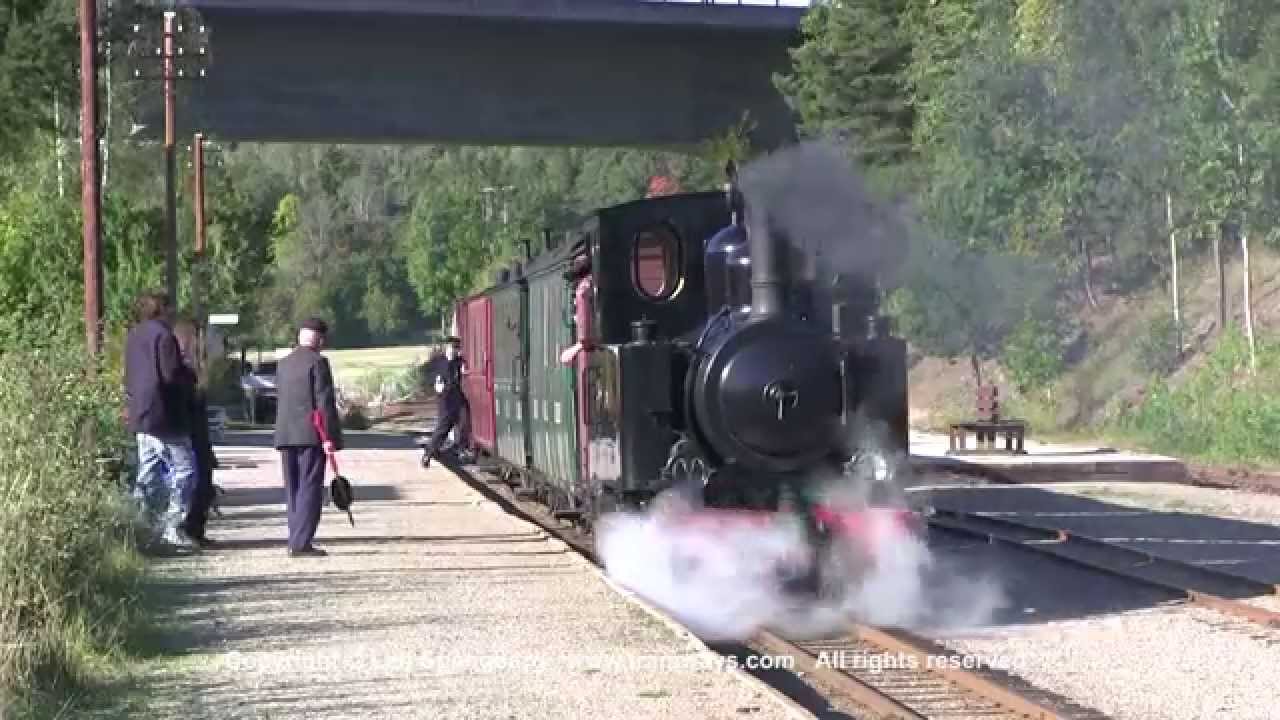 ÖSlJ Mallett steam locomotive no 5 HAMRA at Läggesta Nedre, Sweden