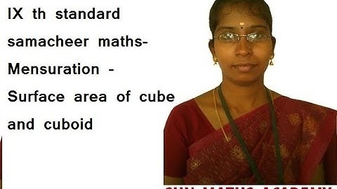 IX th standard samacheer maths- Mensuration -  Surface area of cube and cuboid