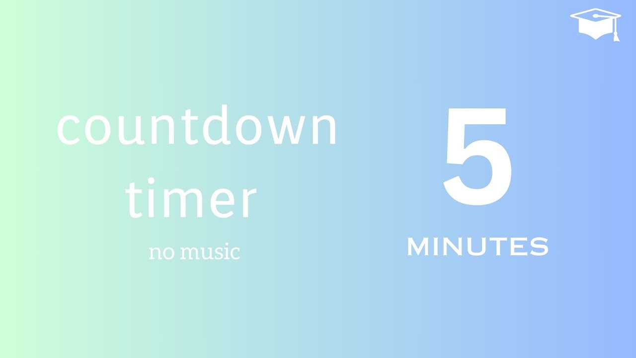 5 MINUTE TIMER | NO MUSIC | COUNTDOWN | MINIMAL | STUDY/ WORK/ FOCUS ...
