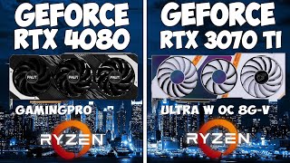 Palit GeForce RTX 4080 GamingPro vs Colorful GeForce RTX 3070 Ti Ultra W | AMD Ryzen 5 5600X I 32GB