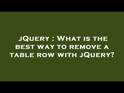 jQuery : What