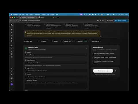 How to Use Acedly AI Web App | Live Interview Copilot Tutorial
