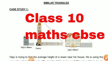 | Case Study 1 | Similar Triangles | Vijay is trying to find the average height of a  tower|class10|