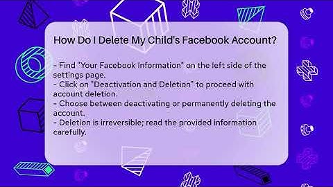 How Do I Delete My Child