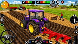 Modern Farming Simulation Harvesting Giant Wheat Fields Professional Tractor Driving Mobile Gameplay screenshot 2