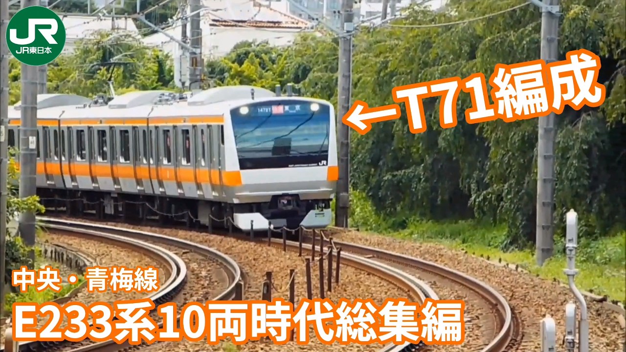 JR中央・青梅線】E233系0番台10両時代 総集編 - YouTube