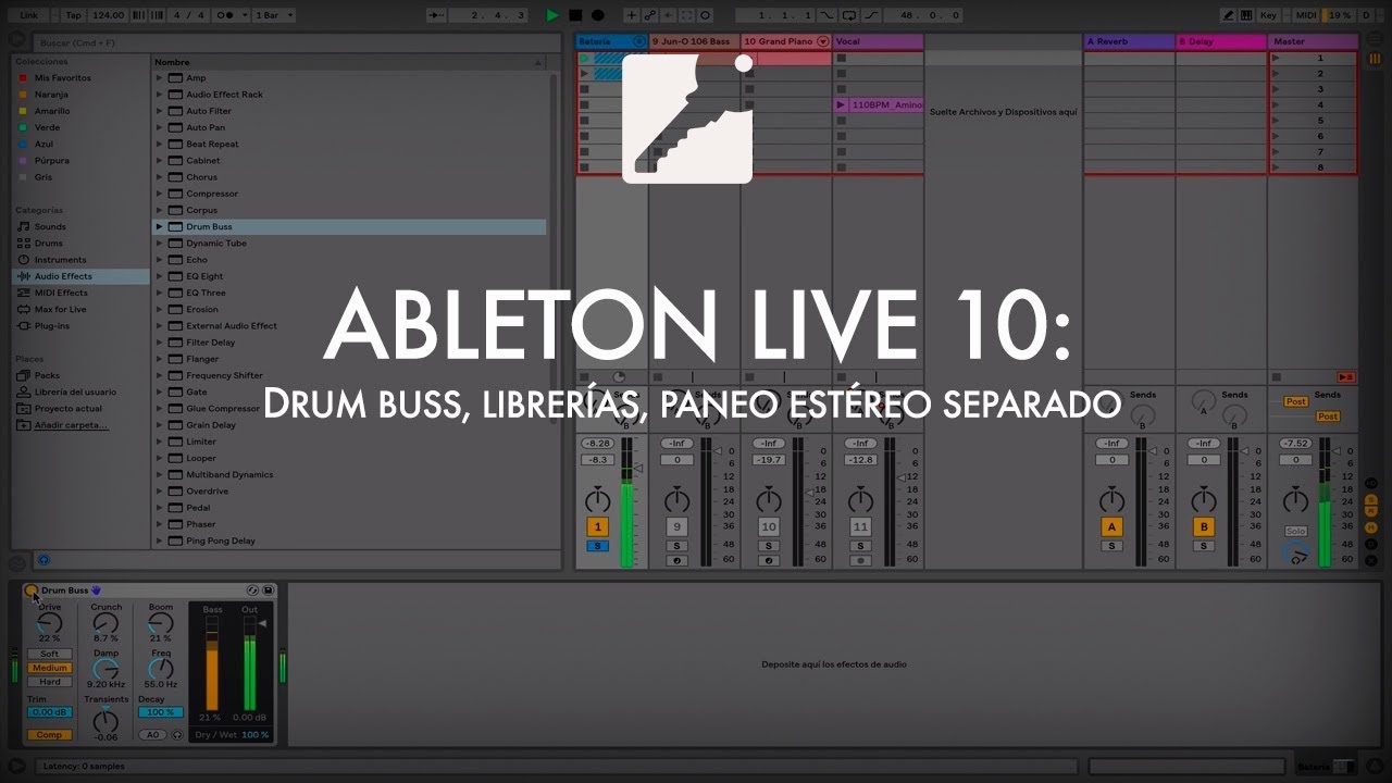 Ableton Live 10 | Drum Buss, Librerías, Paneo Estéreo Separado | Arjaus ...
